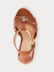 Lauren Ralph Lauren Tan Brown Hale Espadrille Wedges - Image 4 of 4