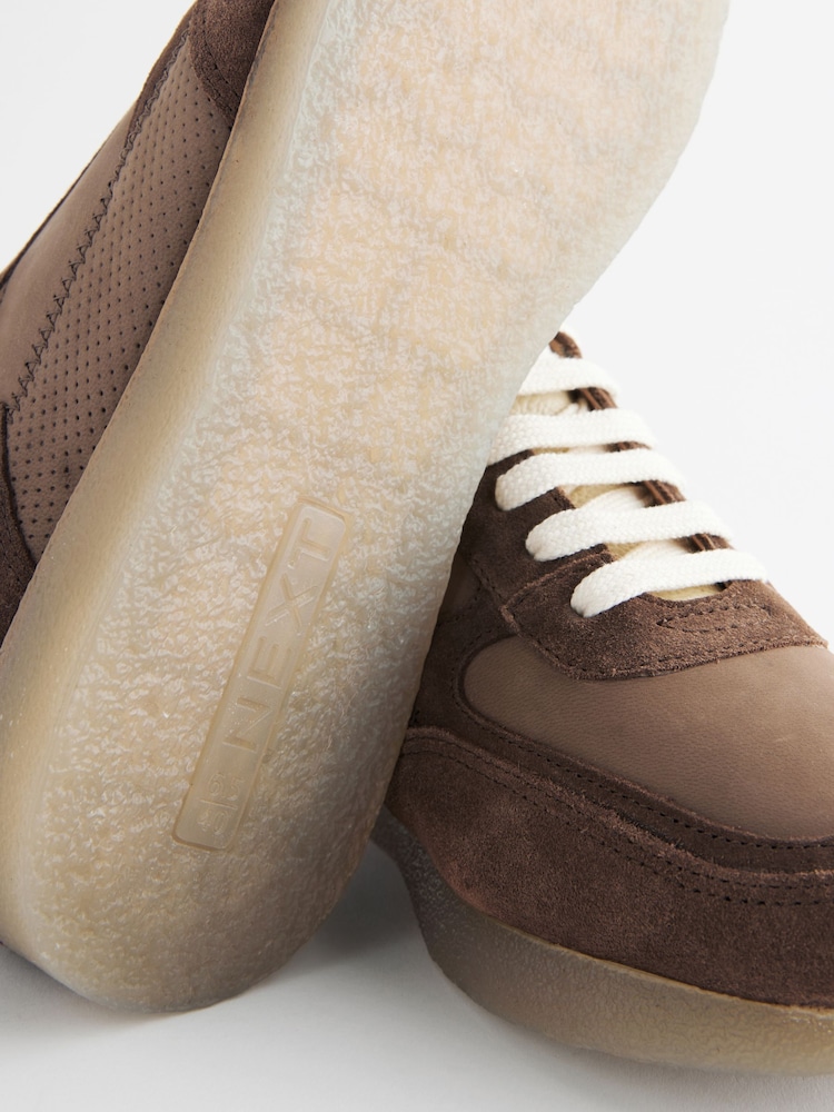 Brown Forever Comfort® Leather Chunky Trainers - Image 9 of 9