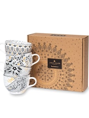 Sara Miller Artisanne Noir Set of 4 Mugs - Image 4 of 5