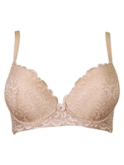 Pour Moi Natural Padded Romance Moulded Plunge Push Up Bra - Image 4 of 5