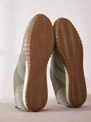Green Signature Leather Slim Sole Retro Trainers - Image 7 of 7