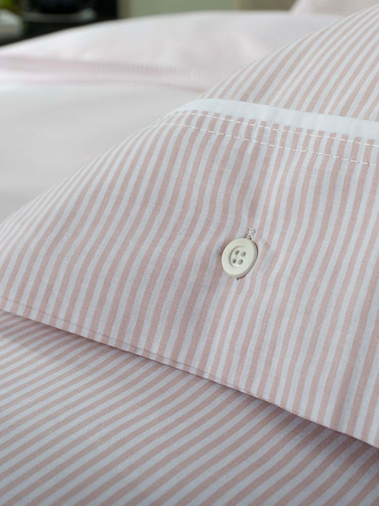 The Lyndon Company Rose/White Southport Duvet Cover and Pillowcase Set - Image 2 of 7 The Lyndon Company Rose/White Southport Duvet Cover and Pillowcase Set - Image 2 of 7