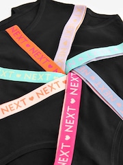 Black Bright Elastic Hipsters 7 Pack (2-16yrs) - Image 10 of 10