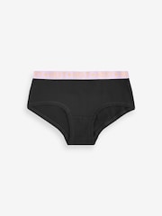 Black Bright Elastic Hipsters 7 Pack (2-16yrs) - Image 3 of 10