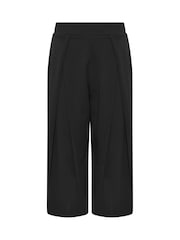 PixieGirl Petite Black Pleated Wrap Wide Leg Cropped Trousers - Image 5 of 5