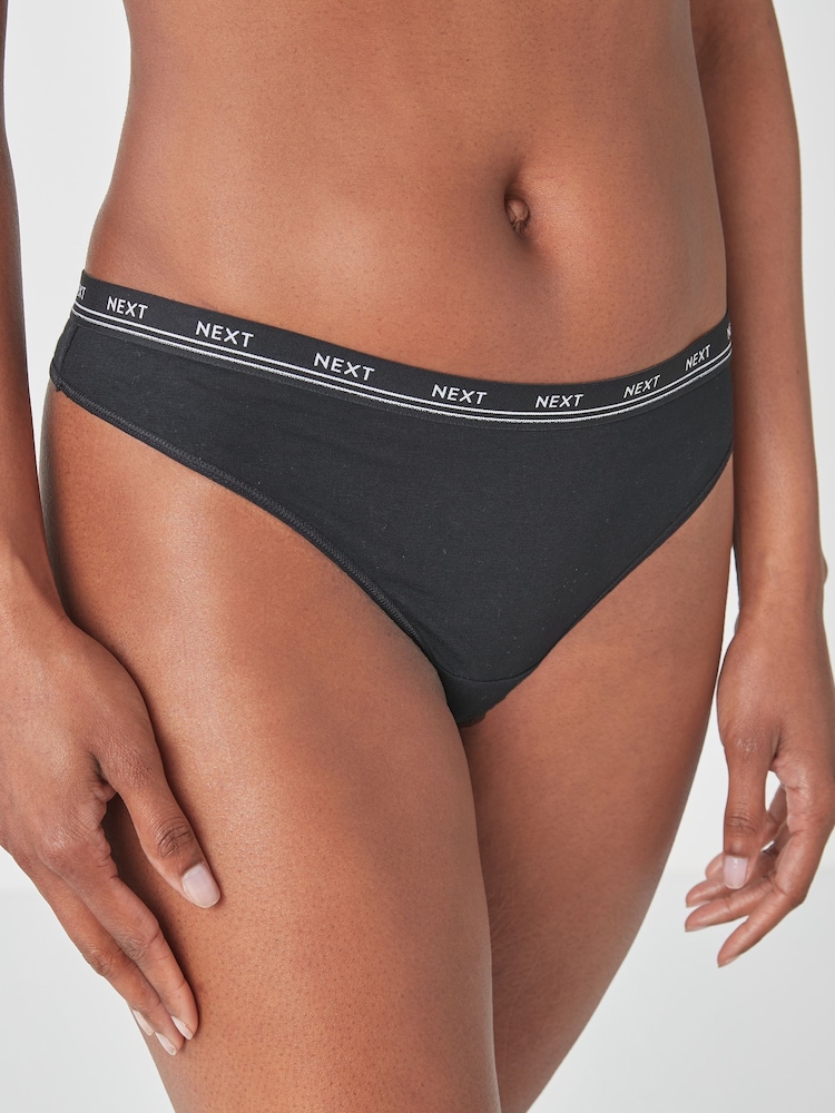 Negro - Pack de 4 bragas con logotipo - Imagen 1 de 2