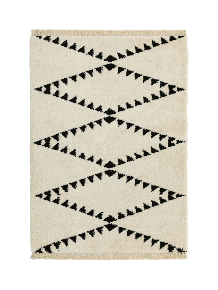 Asiatic Rugs Cream Rocco Flags Ultra Soft Rug - Image 1 of 4
