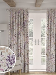 Mauve Purple Botanical Made to Measure Curtains - Image 1 of 9
