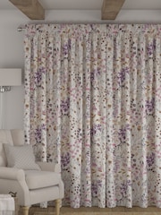 Mauve Purple Botanical Made to Measure Curtains - Image 2 of 9