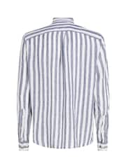 Tommy Hilfiger Grey Breton Stripe Linen Shirt - Image 5 of 6