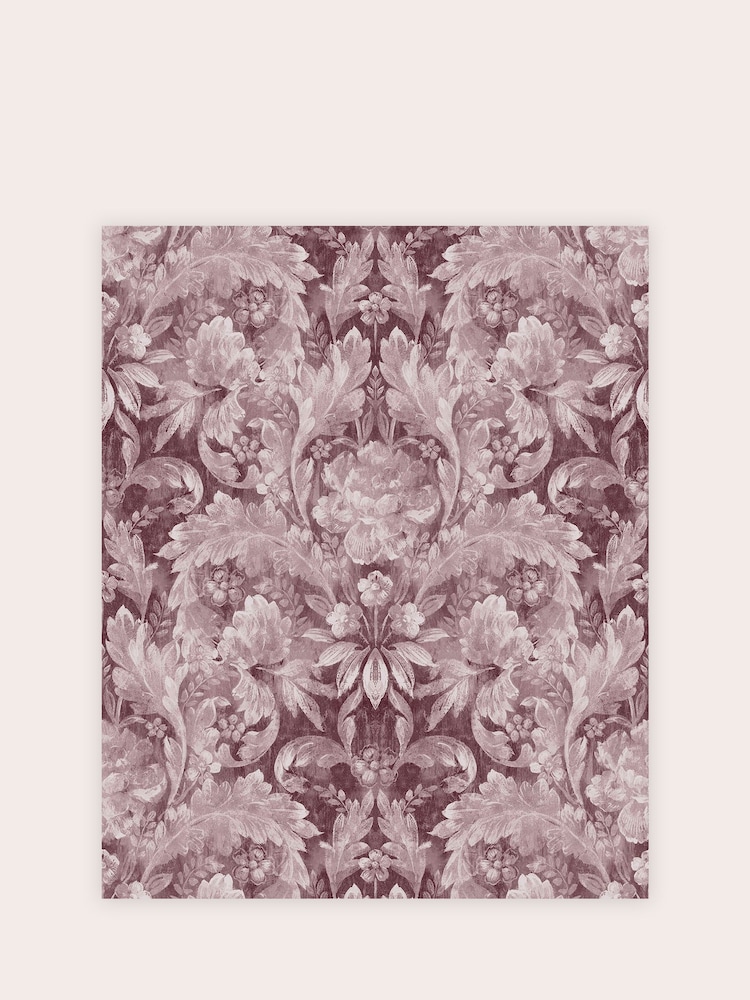 Laura Ashley Pale Blackberry Purple Appoline A4 Wallpaper Sample - Image 2 of 2