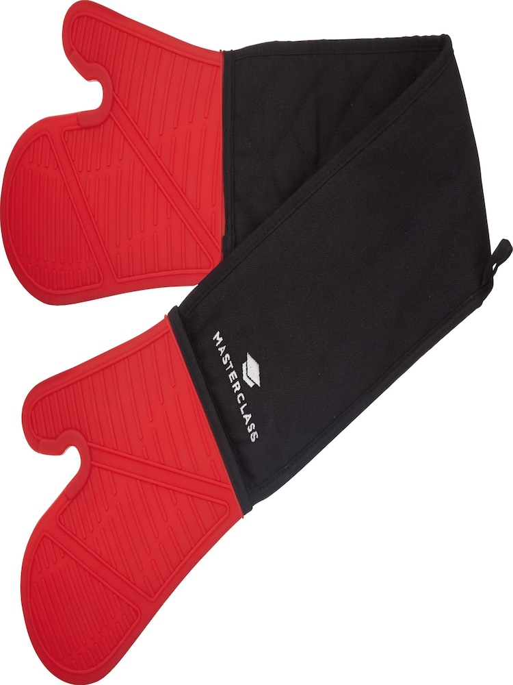 Masterclass Red Seamless Silicone Double Oven Glove - Image 3 of 3