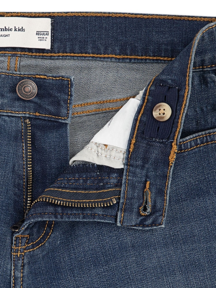 Abercrombie & Fitch Denim Blue Straight Fit Jeans - Image 10 of 10