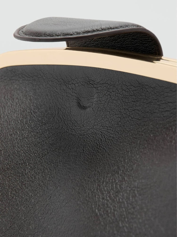 Mango Brown Clutch with Gold Hardware - Image 4 of 4
