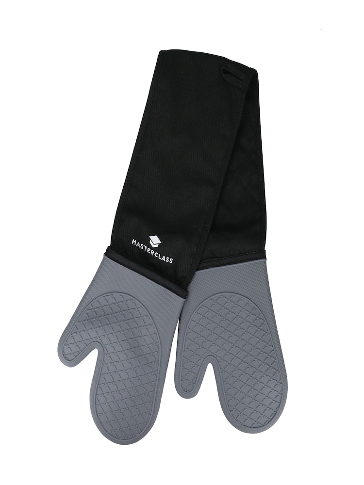 Masterclass Grey Waterproof Silicone Double Oven Gloves - Image 3 of 3