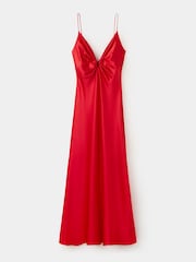 Mango Red Silk Midi Dress - Image 2 of 3