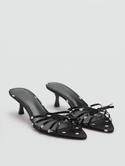 Mango Black Polka Dot Kitten Heels - Image 1 of 5
