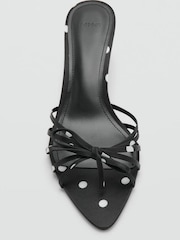 Mango Black Polka Dot Kitten Heels - Image 2 of 5