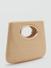 Mango Cream Woven Clutch Bag - Image 1 of 4