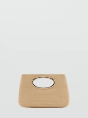 Mango Cream Woven Clutch Bag - Image 2 of 4