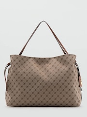 Mango Brown Monogram Shoulder Bag - Image 1 of 5