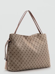 Mango Brown Monogram Shoulder Bag - Image 3 of 5
