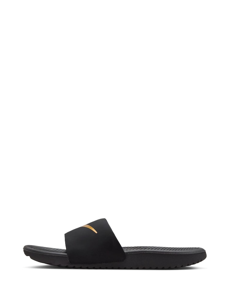 Negro/dorado - Nike Kawa Junior/Youth Sliders - Imagen 2 de 6 Negro/dorado - Nike Kawa Junior/Youth Sliders - Imagen 2 de 6