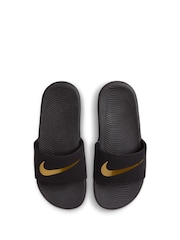 Negro/dorado - Nike Kawa Junior/Youth Sliders - Imagen 3 de 6