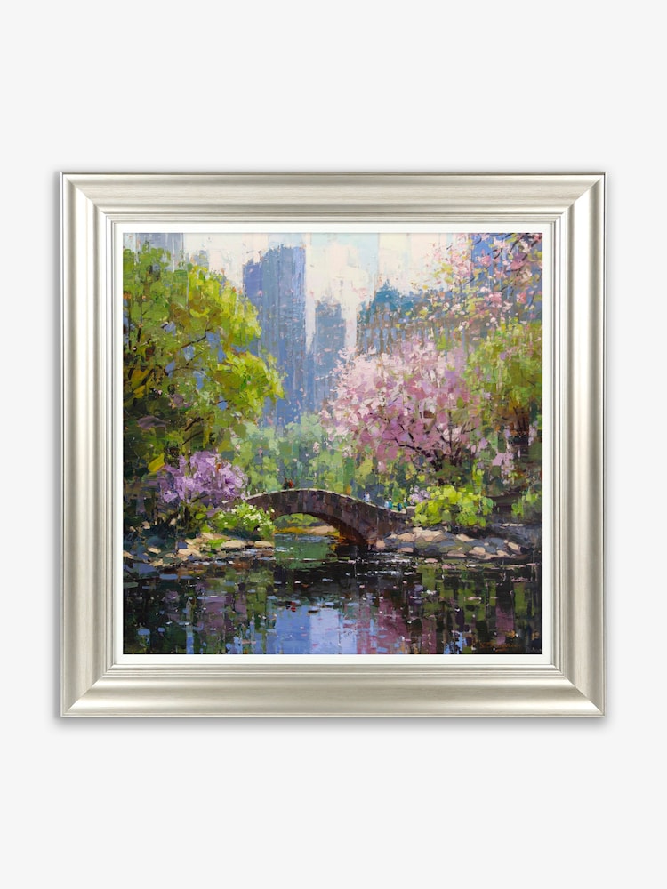Artko Champagne Silver Spring in Central Park by Vadim Dolgov Framed Art - Image 2 of 3