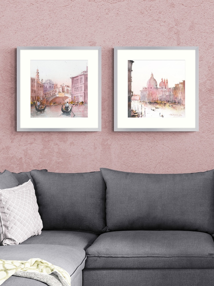 Artko Silver Autumn in Venice Set of 2 by David Norman Framed Art - Image 1 of 3