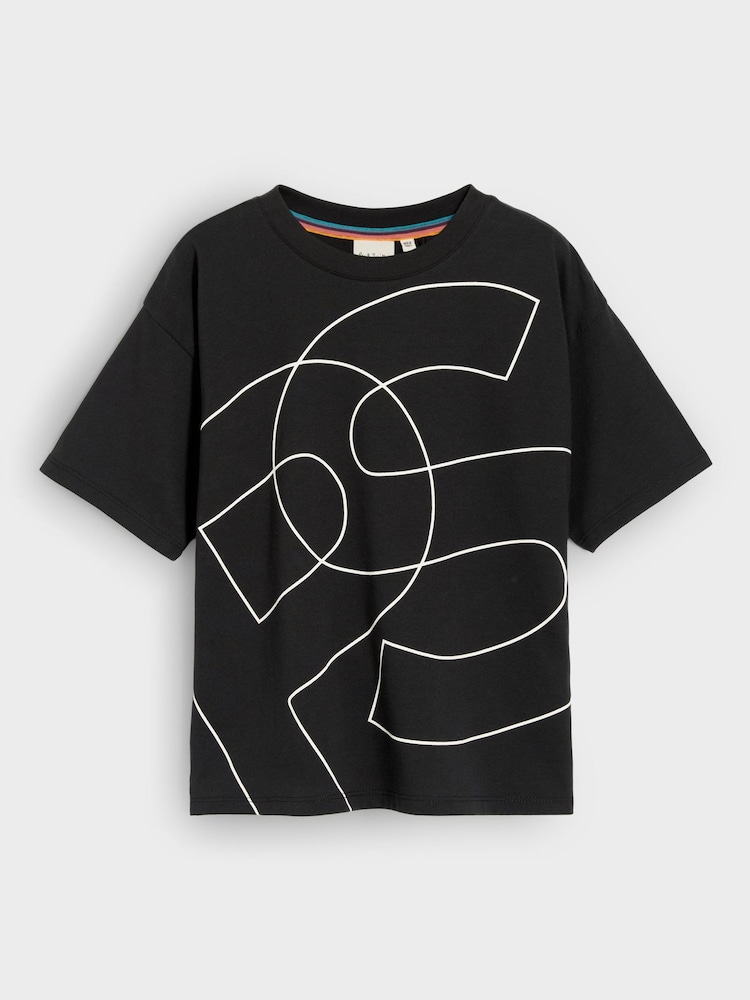 Paul Smith Junior Boys Oversized PS Short Sleeve Print T-Shirt - Image 1 of 4