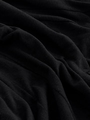 Black Cotton Rich Wide Leg Jersey Sleeveless Jumpsuit - Image 6 of 6