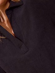 Friends Like These Black Short Sleeve Collared Corduroy Shirt - Image 5 of 5
