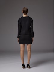 LK Bennett Black Charlee Cotton Blend Tweed Jacket - Image 2 of 4