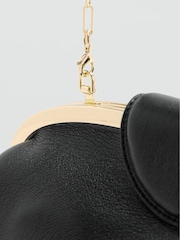 Mango Black Clutch with Gold Hardware - Image 5 of 5