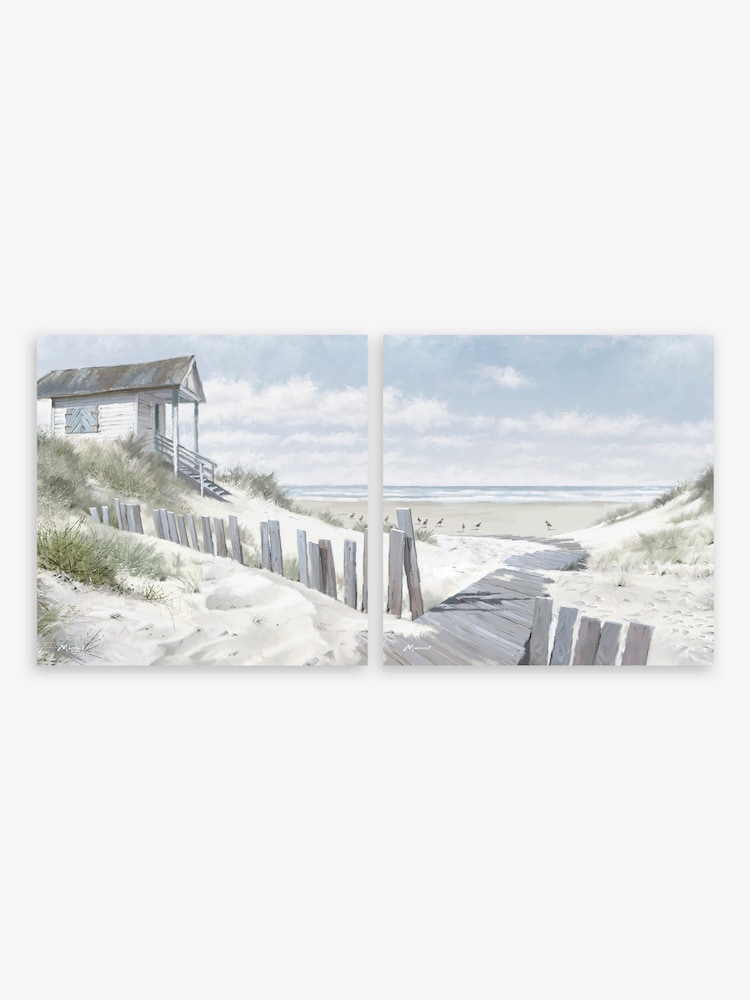 Artko Set of 2 Canvas Pathway To The Beach by Macneil Canvas Framed Art - Image 2 of 3