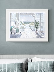 Artko Grained White Beach Whispers by Macneil Framed Art - Image 1 of 3