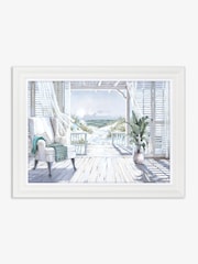 Artko Grained White Beach Whispers by Macneil Framed Art - Image 2 of 3