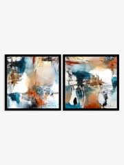 Artko Black Abstract Continuity by Natasha Barnes Framed Art Set of 2 - Image 2 of 3
