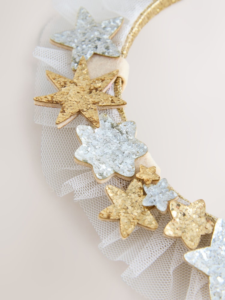 Gold Nativity Star Aliceband - Image 2 of 3 Gold Nativity Star Aliceband - Image 2 of 3