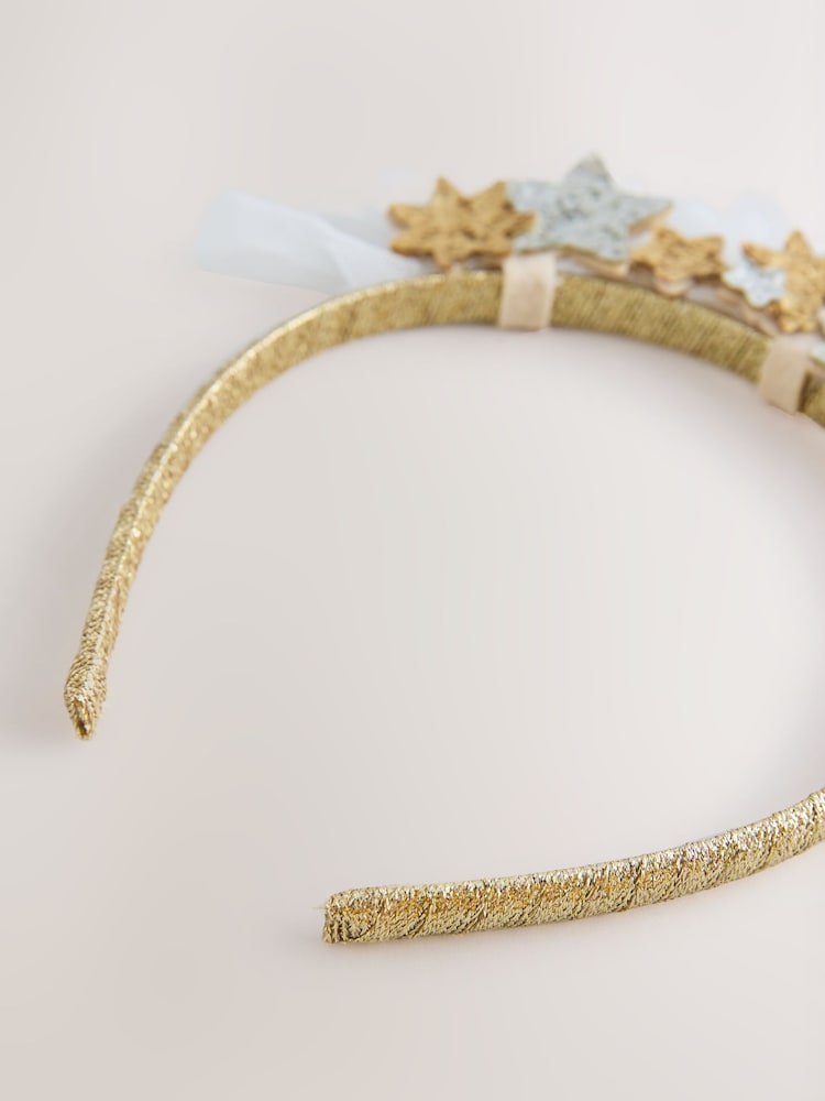 Gold Nativity Star Aliceband - Image 3 of 3 Gold Nativity Star Aliceband - Image 3 of 3