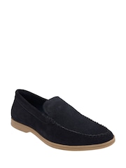 Lotus Blue Suede Loafers - Image 1 of 4