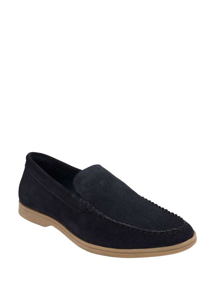 Lotus Blue Suede Loafers - Image 1 of 4