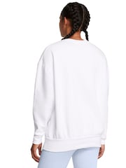 Under Armour White Oversized Icon Fleece Crew Sweatshirt - Image 2 of 5