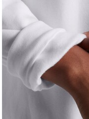 Under Armour White Oversized Icon Fleece Crew Sweatshirt - Image 3 of 5