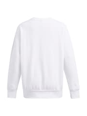 Under Armour White Oversized Icon Fleece Crew Sweatshirt - Image 5 of 5