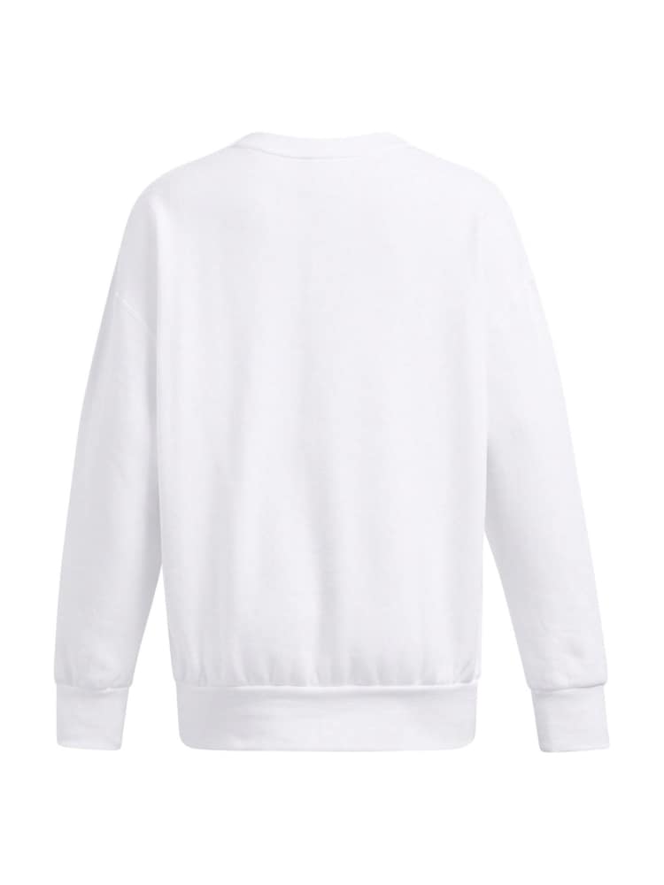Under Armour White Oversized Icon Fleece Crew Sweatshirt - Image 5 of 5