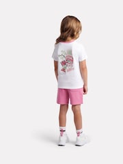 New Balance White Sticker Graphic T-Shirt & Shorts Set - Image 3 of 9