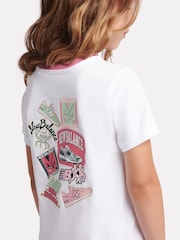 New Balance White Sticker Graphic T-Shirt & Shorts Set - Image 4 of 9