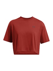 Under Armour Orange Boxy Logo Crop T-Shirt - Image 3 of 4